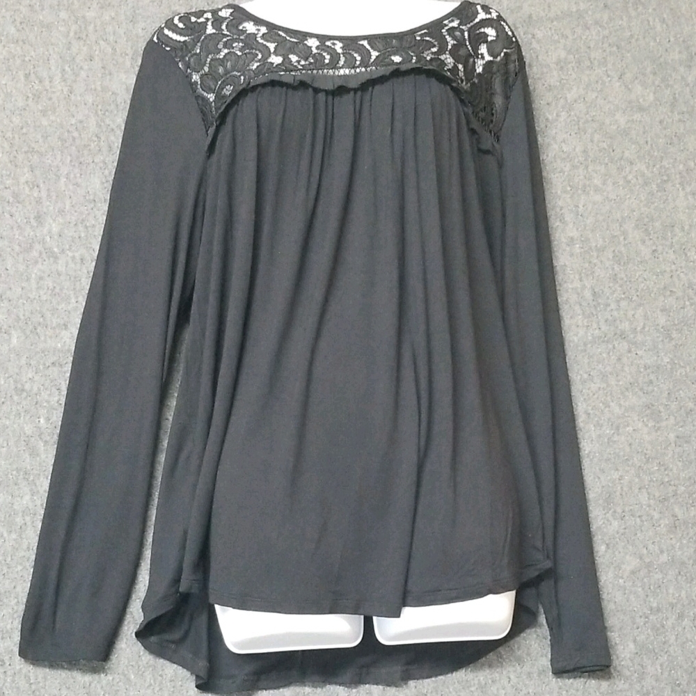 Women's Dressy Black Top Long Sleeve GNW Womens Size XL